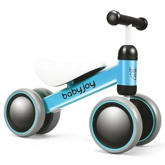 Toddler Balance Bike with 4 Wheels No Pedals for Boys and Girls Age 2+, Blue - Image 2