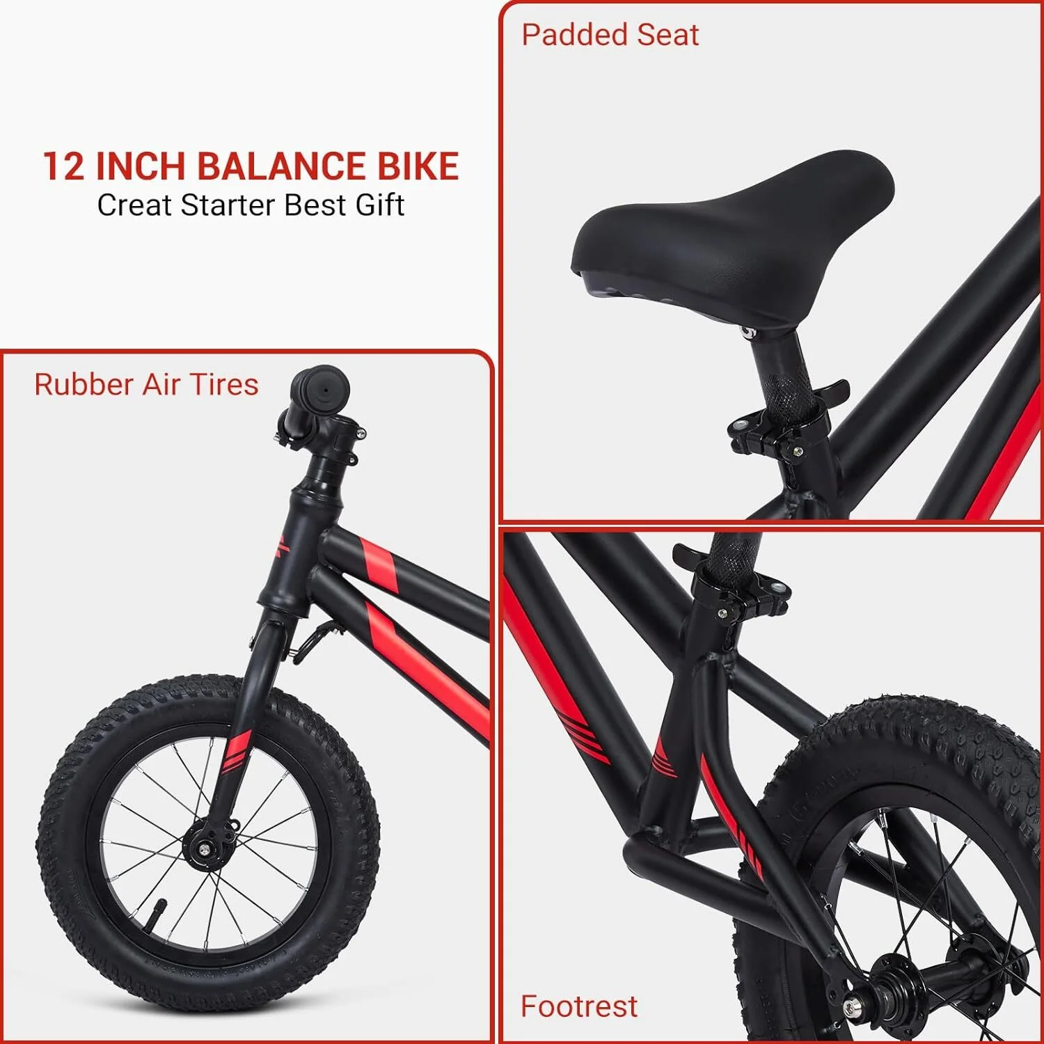 Lightweight Toddler Balance Bike with Adjustable Handlebar and Seat - Image 16