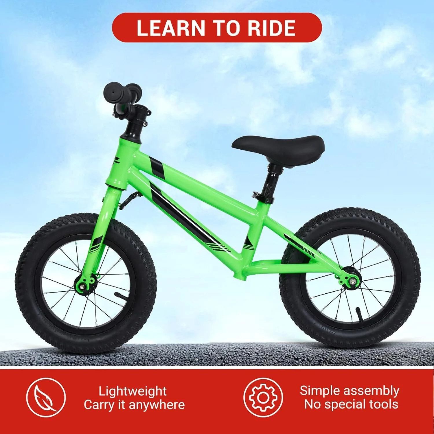 Lightweight Toddler Balance Bike with Adjustable Handlebar and Seat - Image 21