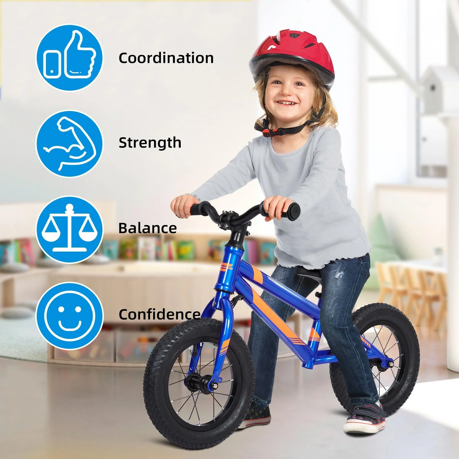 Lightweight Toddler Balance Bike with Adjustable Handlebar and Seat - Image 4