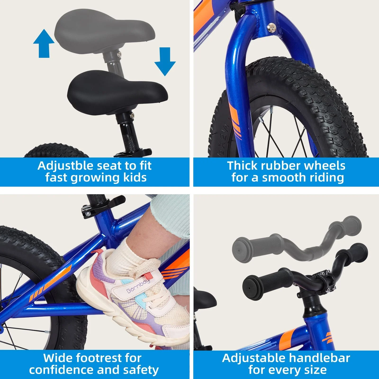 Lightweight Toddler Balance Bike with Adjustable Handlebar and Seat - Image 5