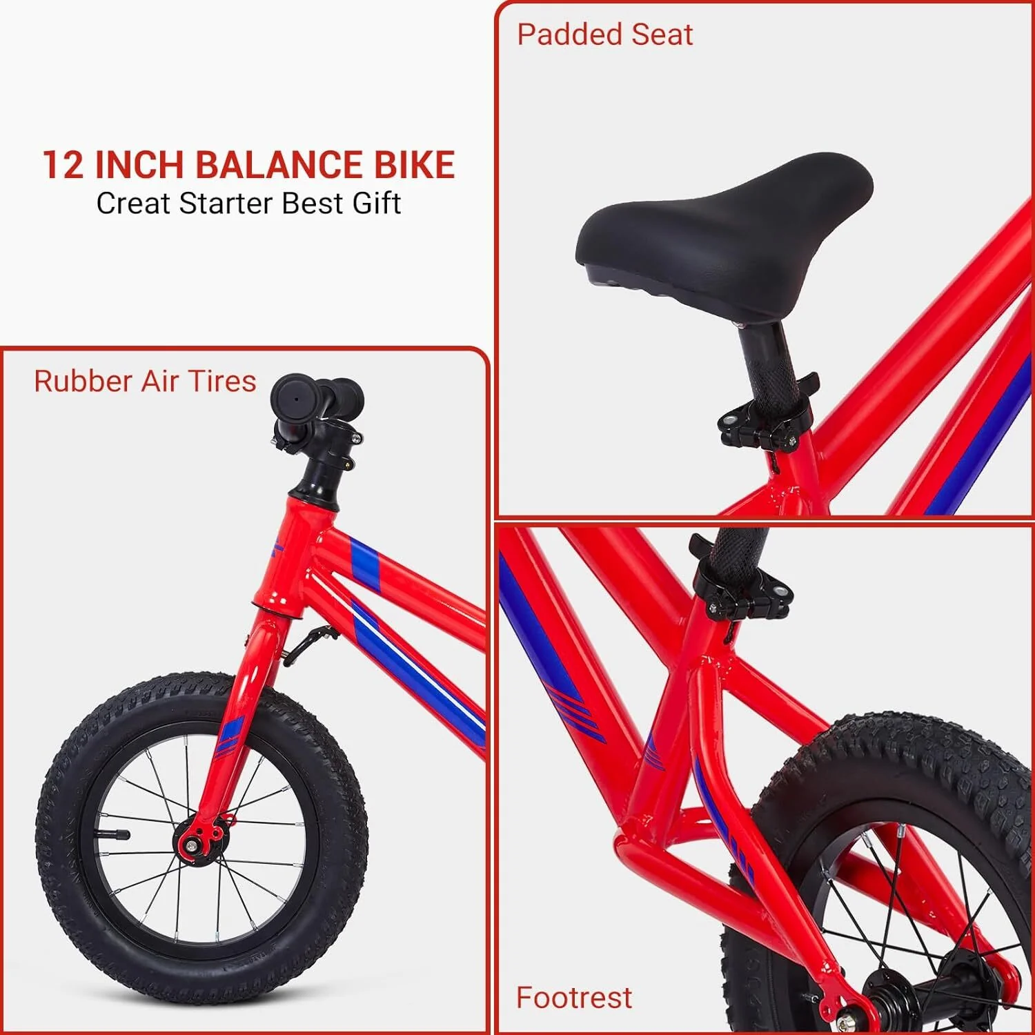 Lightweight Toddler Balance Bike with Adjustable Handlebar and No Pedals - Image 10
