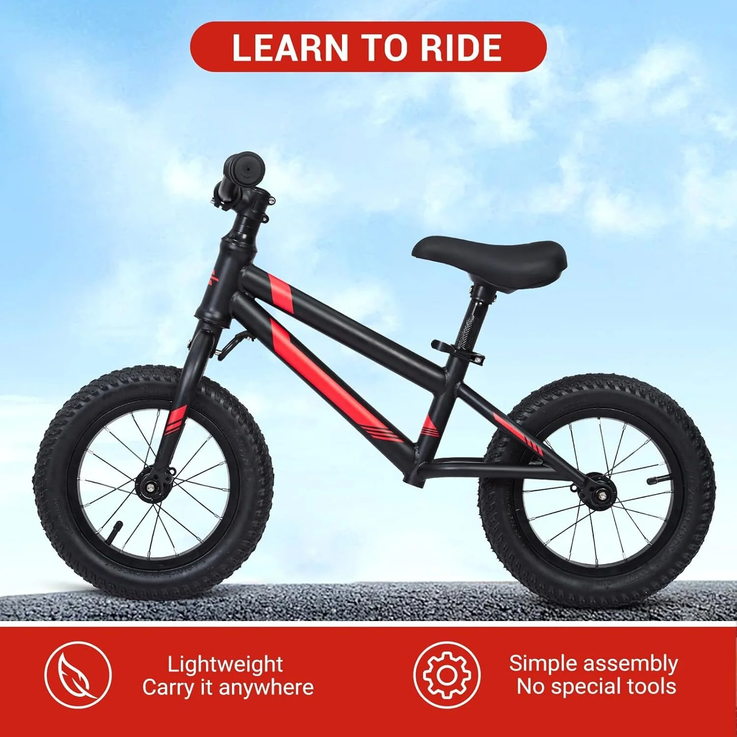 Lightweight Toddler Balance Bike with Adjustable Handlebar and No Pedals - Image 15