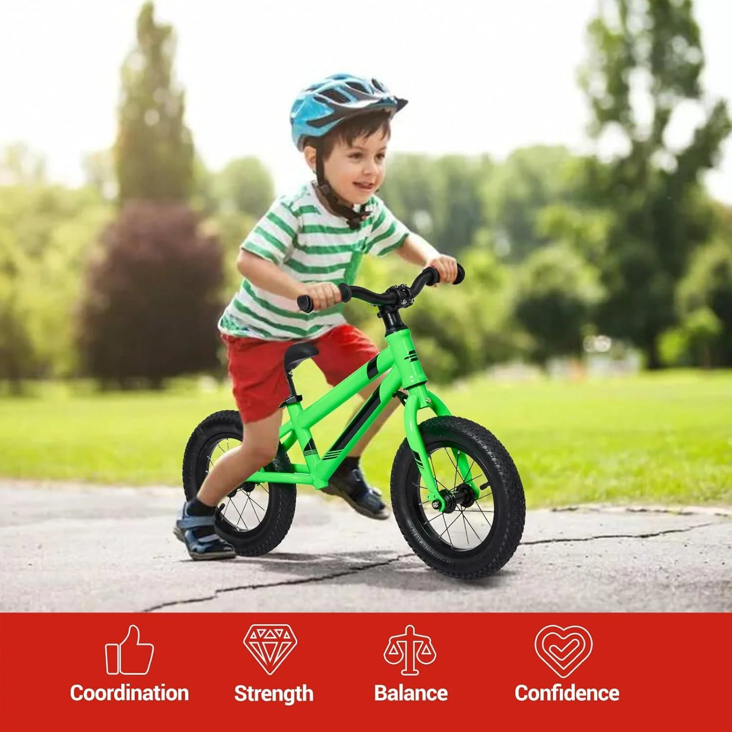 Lightweight Toddler Balance Bike with Adjustable Handlebar and No Pedals - Image 24