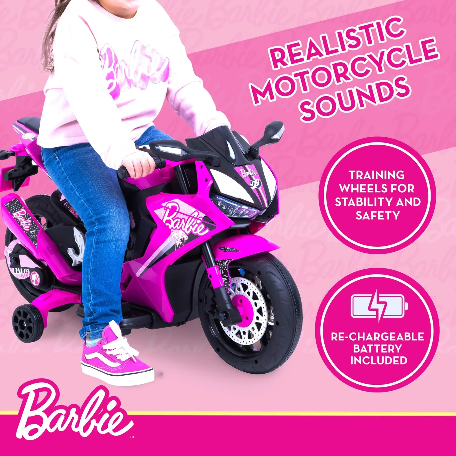 6V Ride-On Motorcycle for Kids Ages 3 and Up, Supports up to 65 lbs, 1 MPH Speed - Image 3