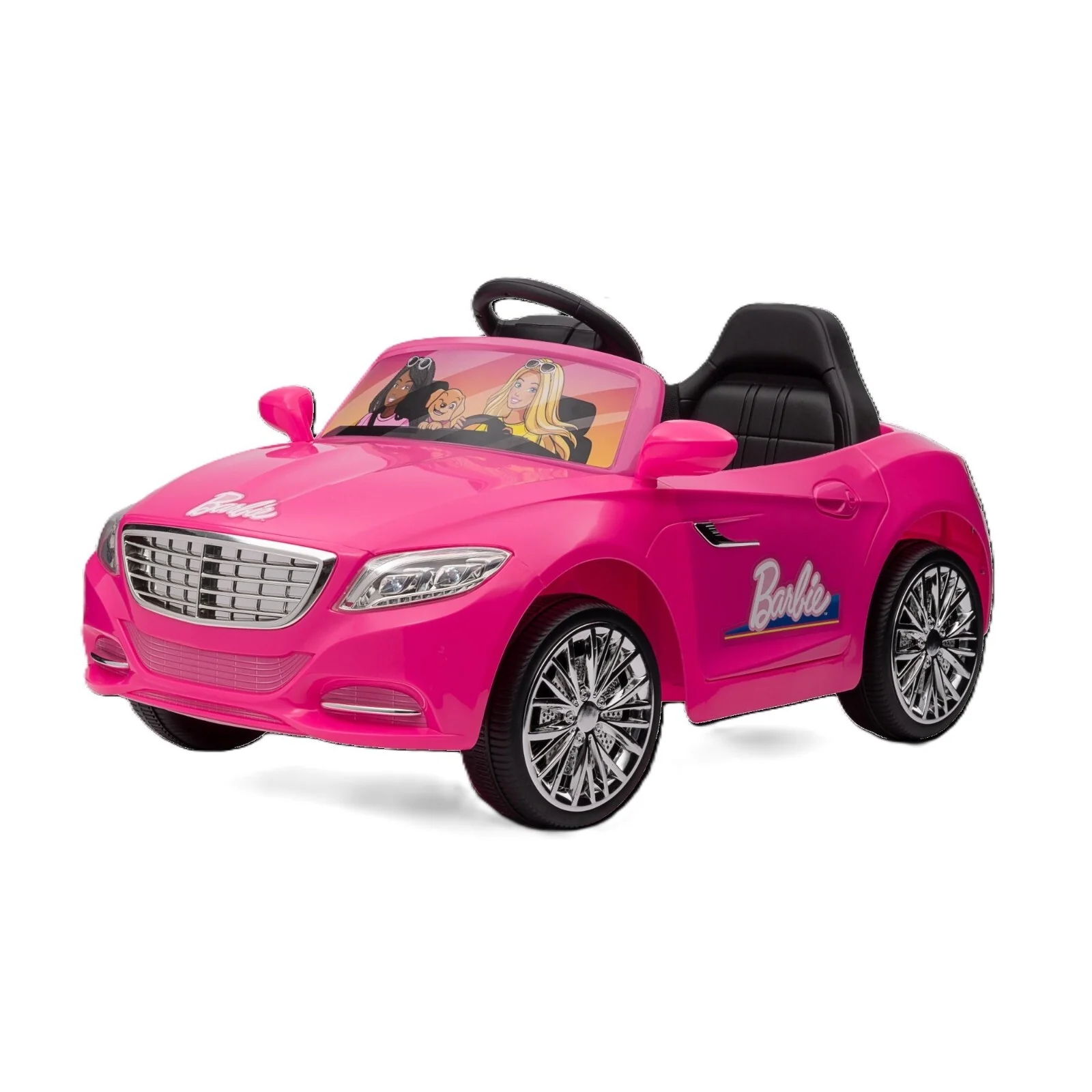 Barbie 6V Convertible Ride-On Car with Parental Remote Control, Ages 3+