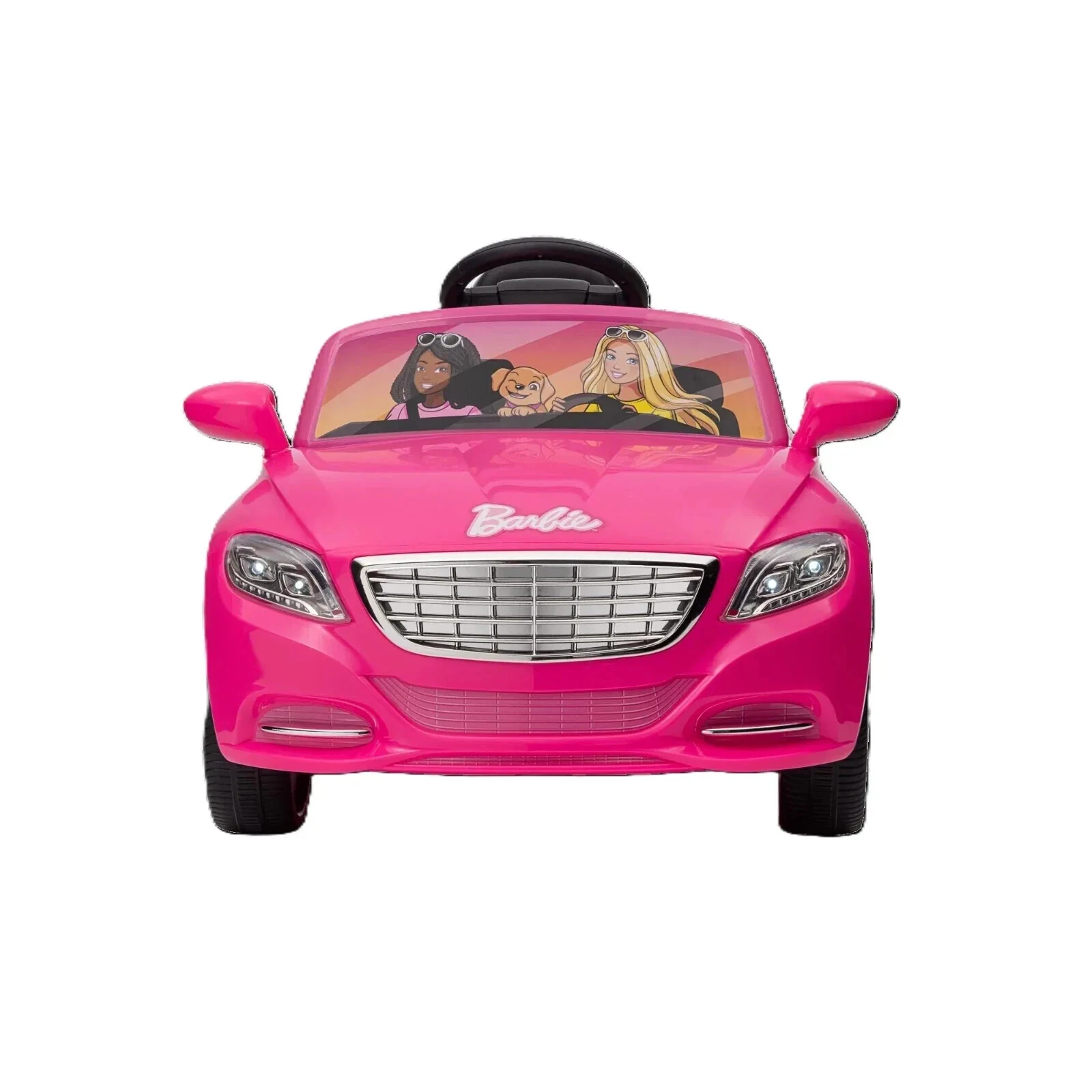 Barbie 6V Battery-Powered Convertible Ride-On Car with Remote Control for Ages 3 and Up - Image 2