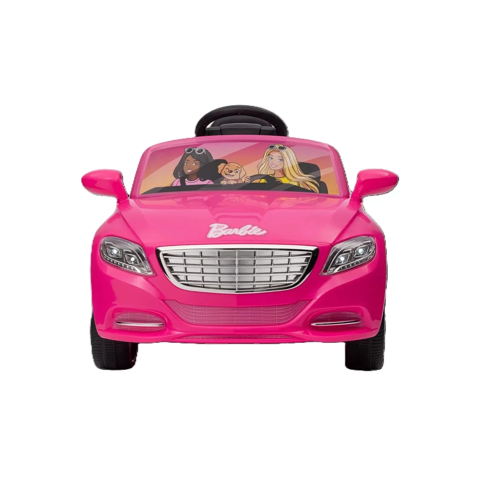 Barbie 6V Convertible Battery-Powered Ride-On Car with Remote Control for Ages 3+ - Image 2