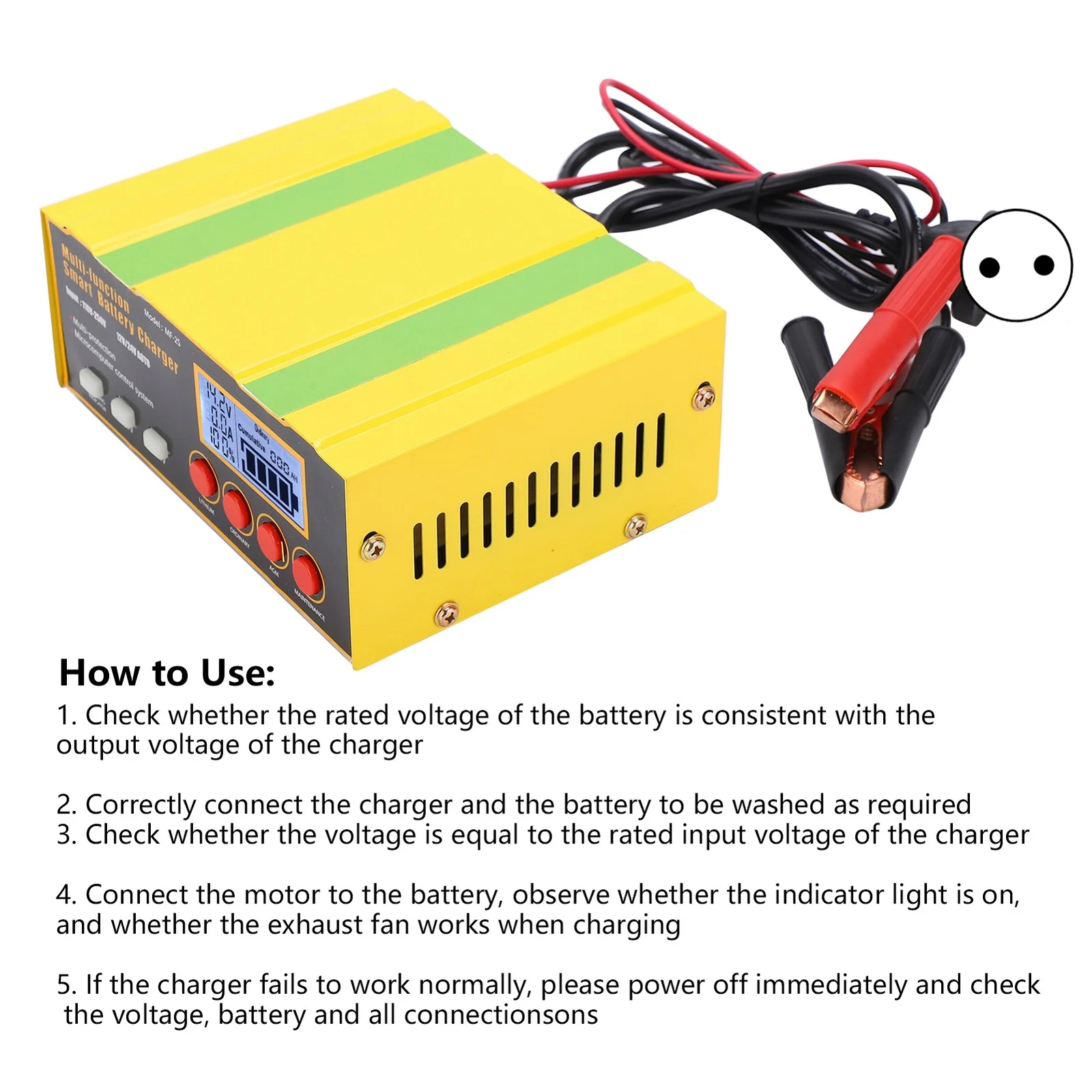 MF-2S Smart Automatic Multifunction Car Battery Charger and Power Supply - Image 17