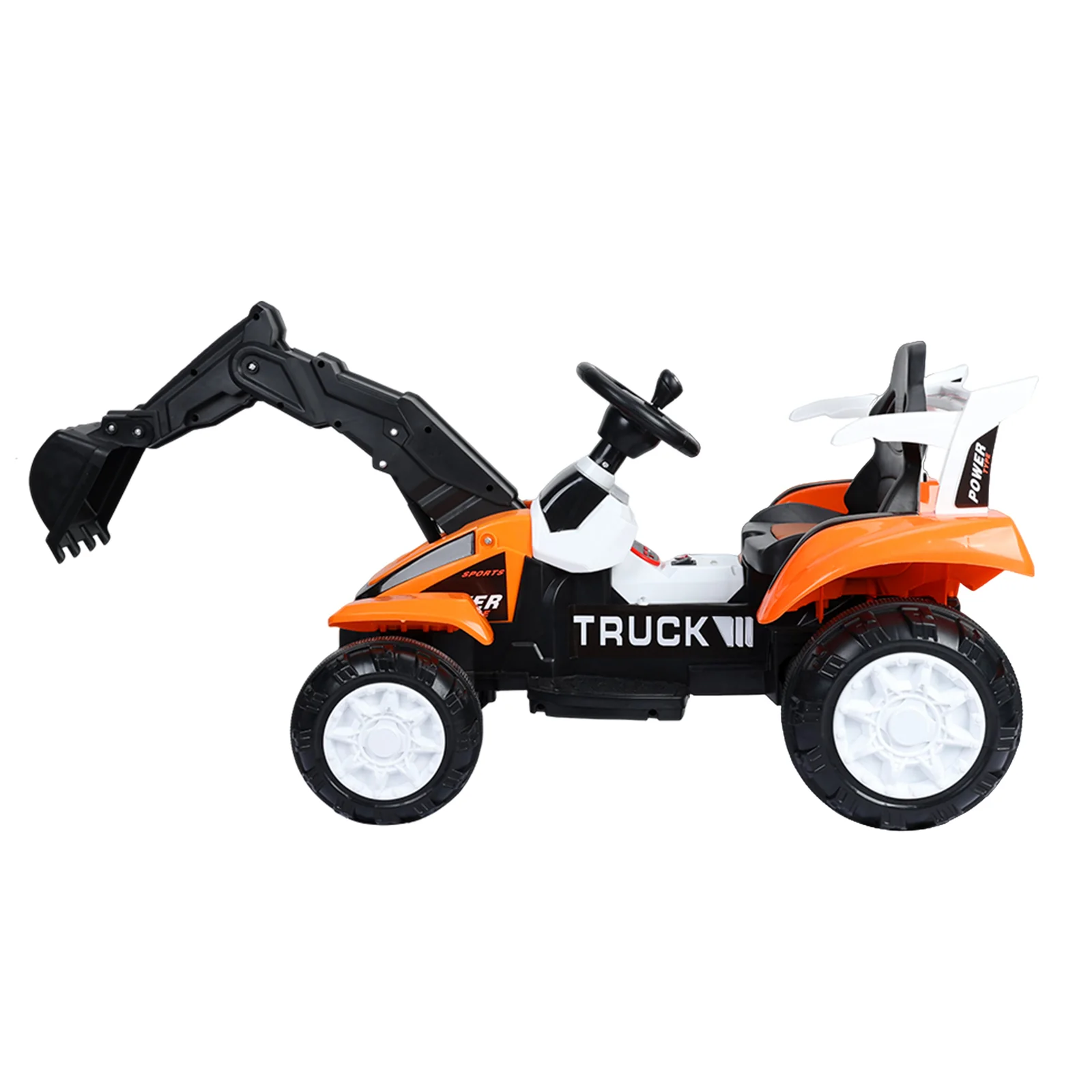 Battery-Powered Electric Red Digger Construction Vehicle Toy for Kids - Image 7