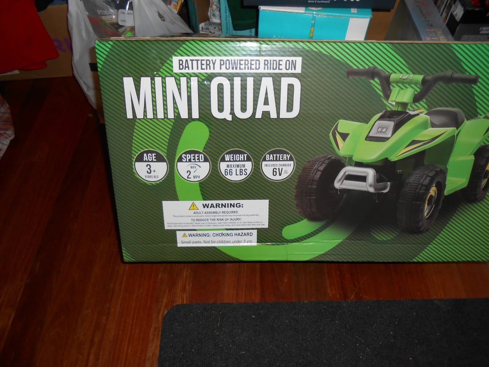 6V Battery-Powered Mini Ride-On Quad for Kids 3+ with 66 lbs Weight Capacity - Image 2