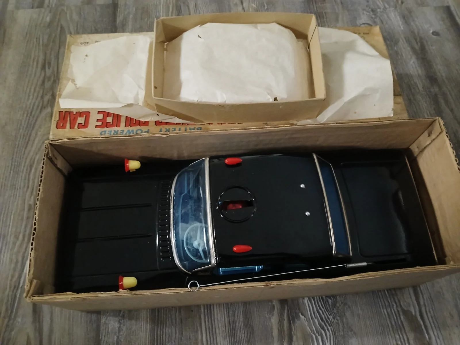 Vintage Battery-Operated Mystery Police Cruiser Toy with Original Box - Image 3