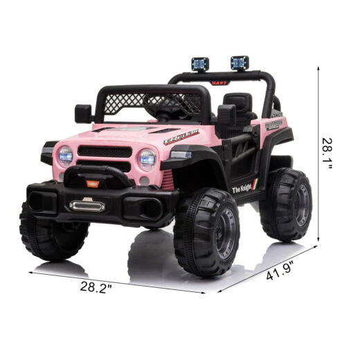 BBH-016 Dual Drive 12V 4.5A.h 2.4G Remote Control Off-road Vehicle in Pink - Image 8