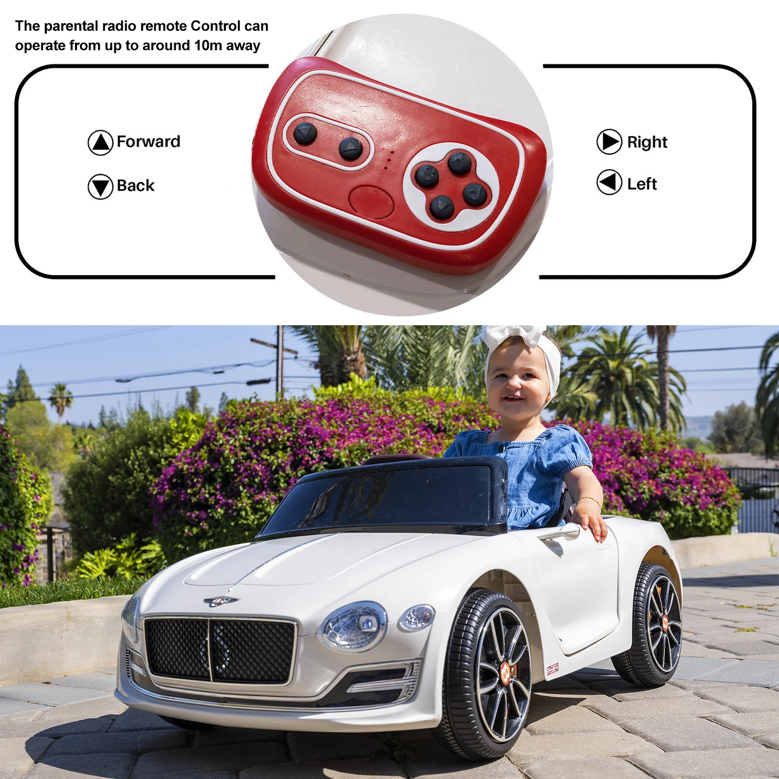 Licensed Bentley Electric Battery-Powered Kids Ride-On Car with Remote Control - Image 4