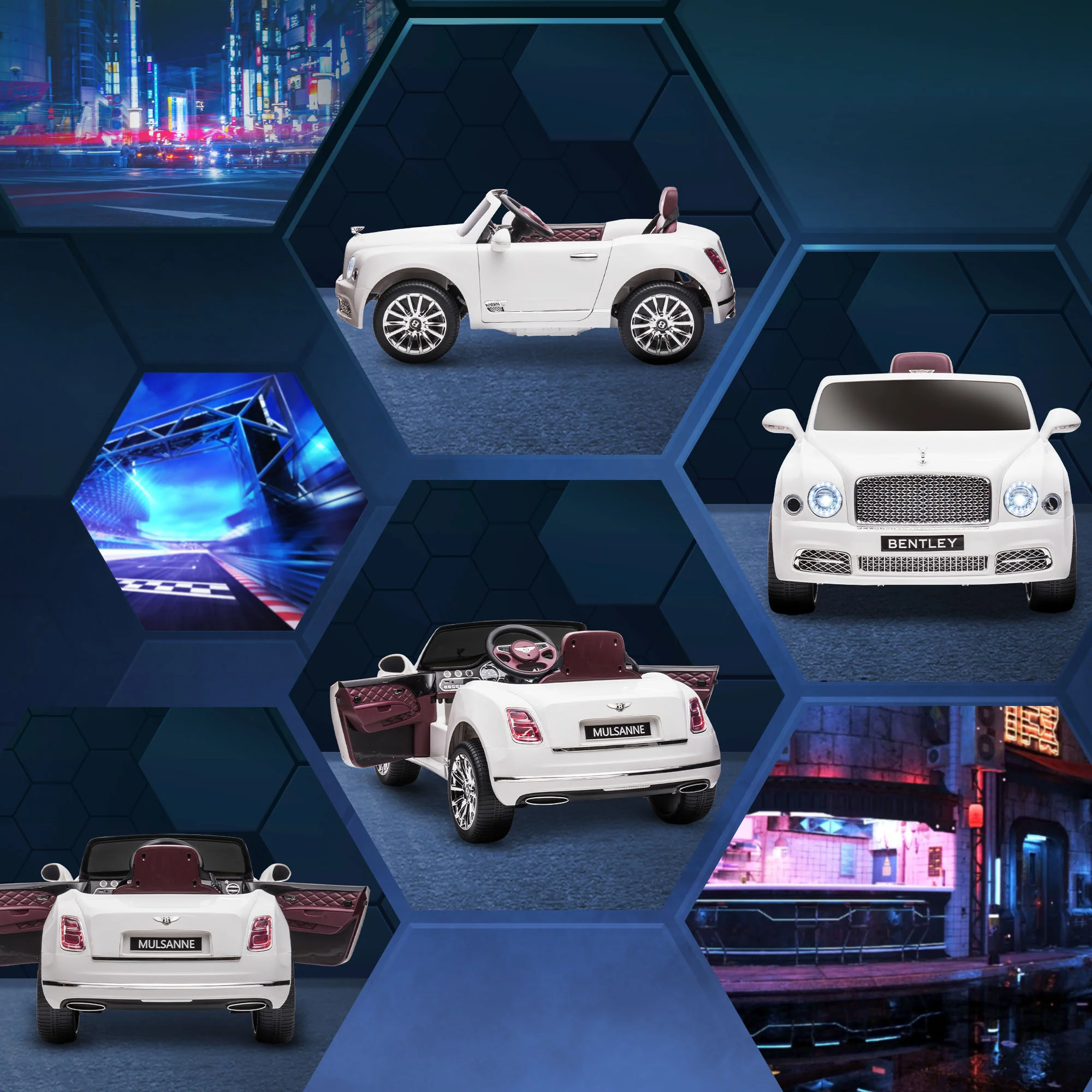 Bentley Mulsanne 12V Electric Ride On Car with LED Lights and MP3 Player - Image 22