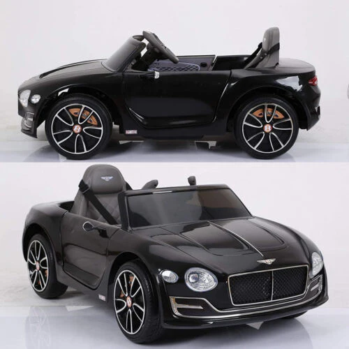 BENTLEY Style 12V Electric Kids Ride On Car Racer with Double Seats Control in Black - Image 11