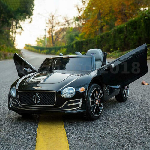 BENTLEY Style 12V Electric Kids Ride On Car Racer with Double Seats Control in Black - Image 4