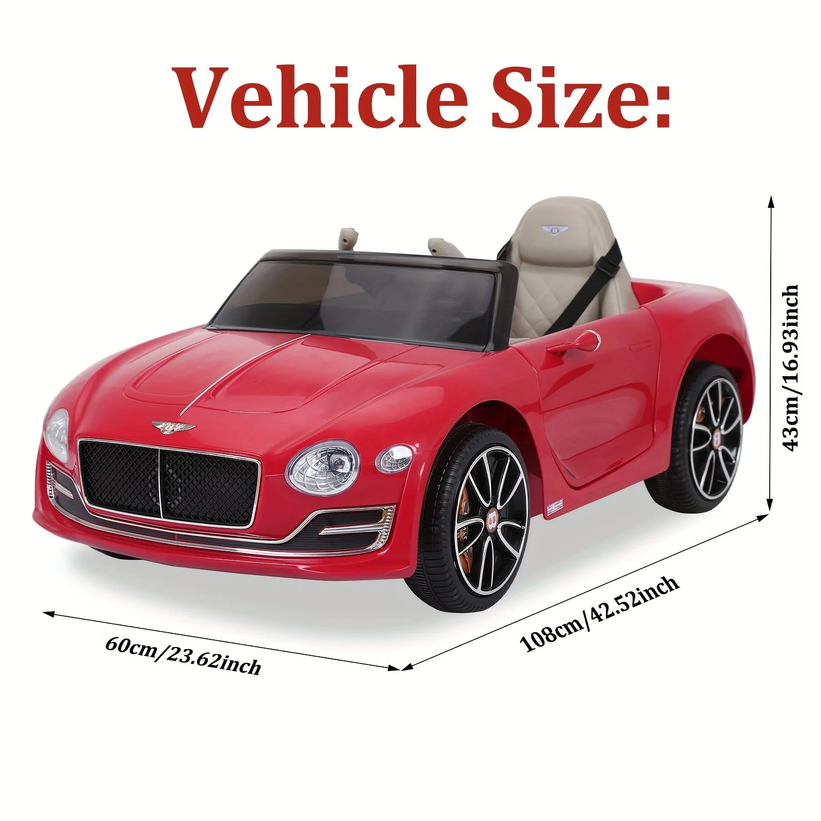 12V Electric Kids Ride-On Car with Remote Control, LED Lights, and MP3 Player - Image 9
