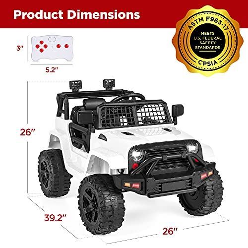 12V Kids Ride-On Truck Car with Parent Remote Control Spring Suspension - Image 2