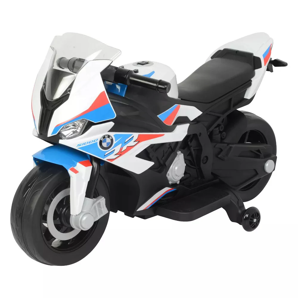 12V White BMW Motorized Ride-On Motorcycle Car for Kids - Image 2