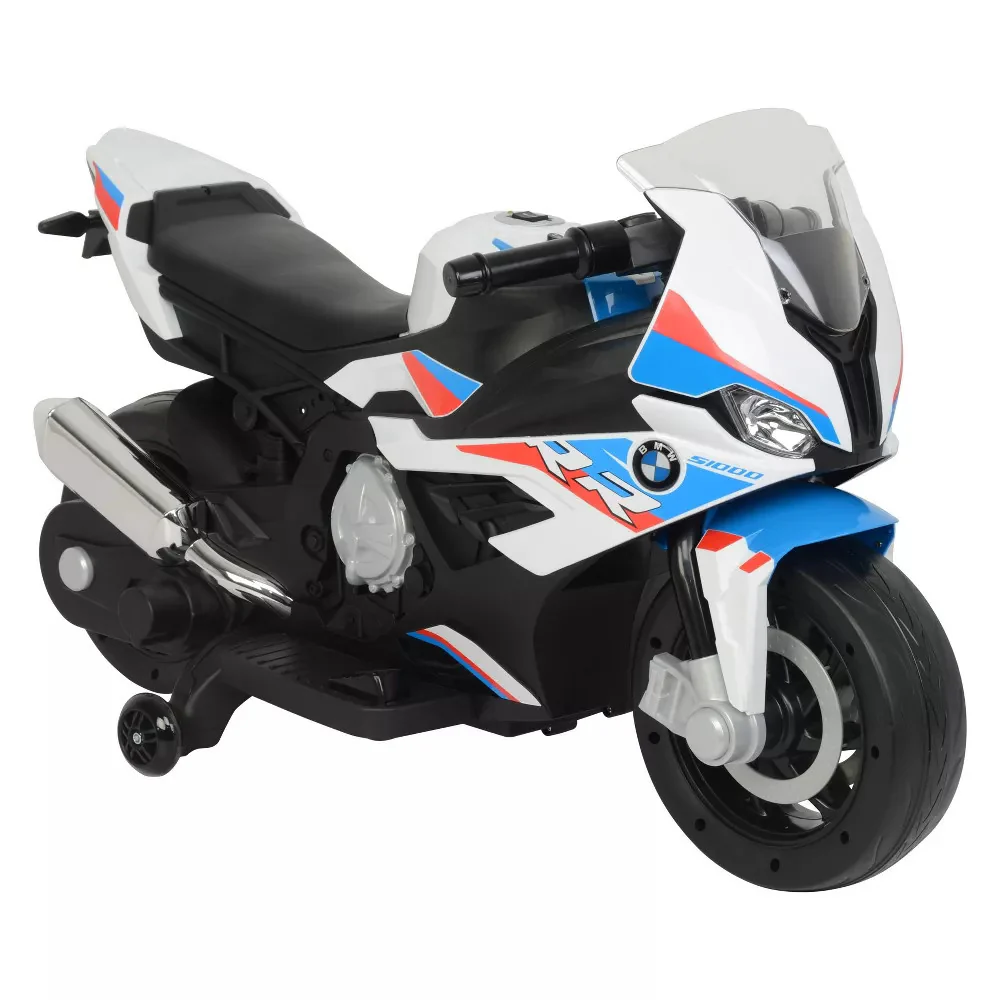 12V White BMW Motorcycle Powered Ride-On Car for Kids - Image 6
