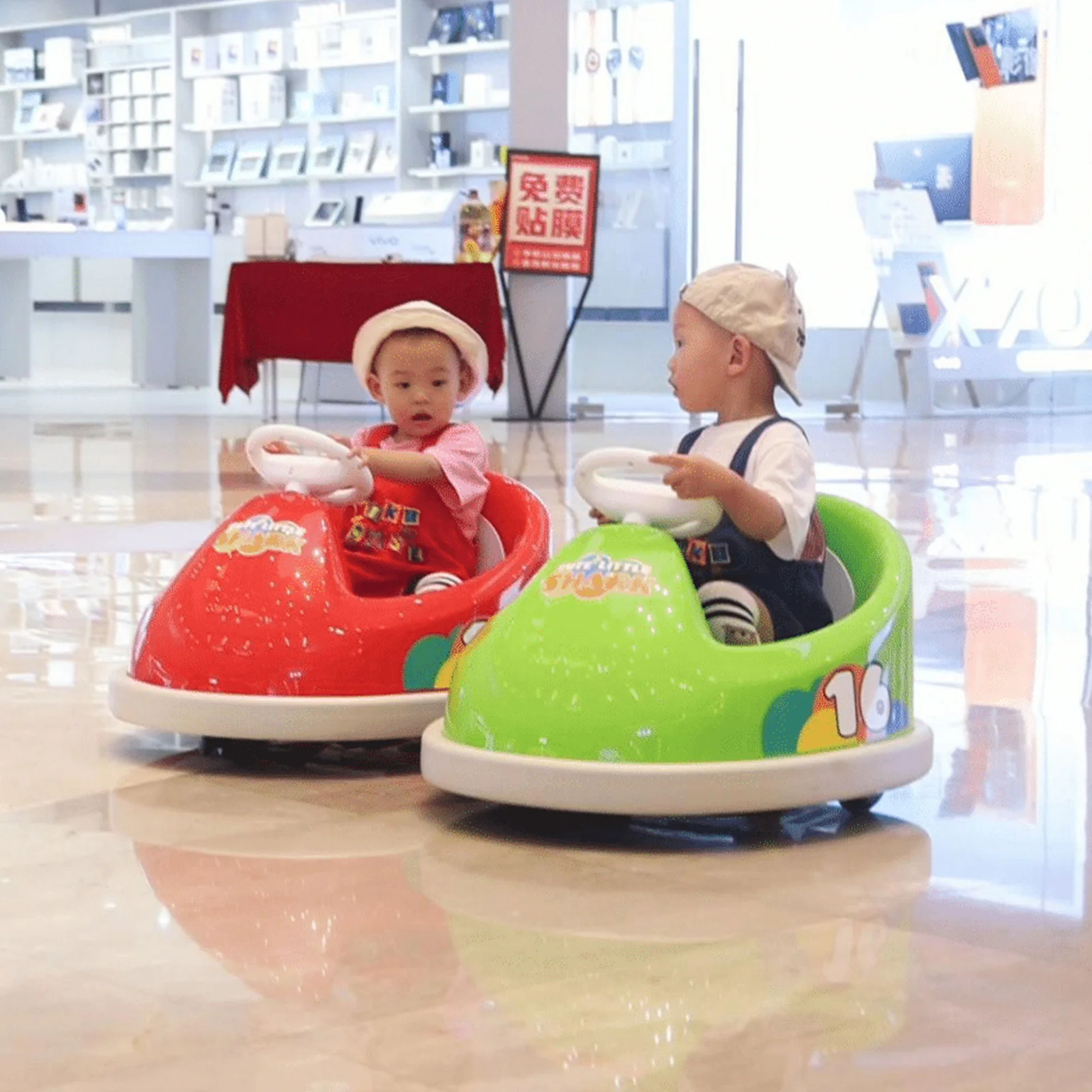 6-Volt Electric Ride-On Bumper Car for Kids - Green - Image 5