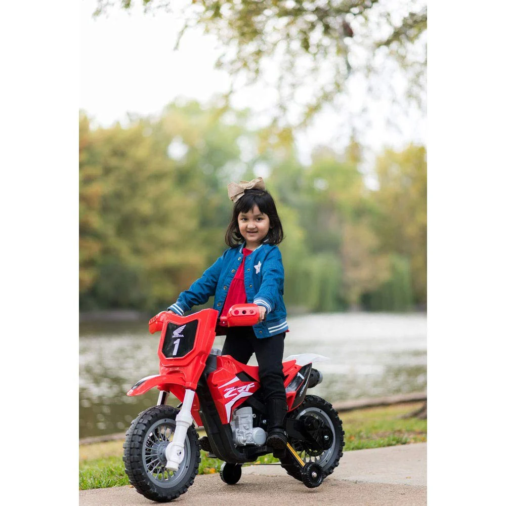 Honda CRF250R 6V Red Ride-On Dirt Bike - Image 9