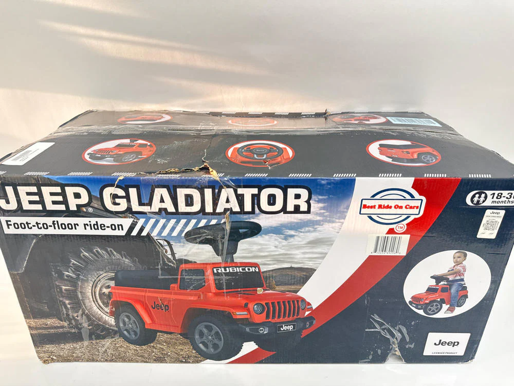 Red Ride-On Jeep Gladiator Push Car Combo with Damaged Box - Image 3
