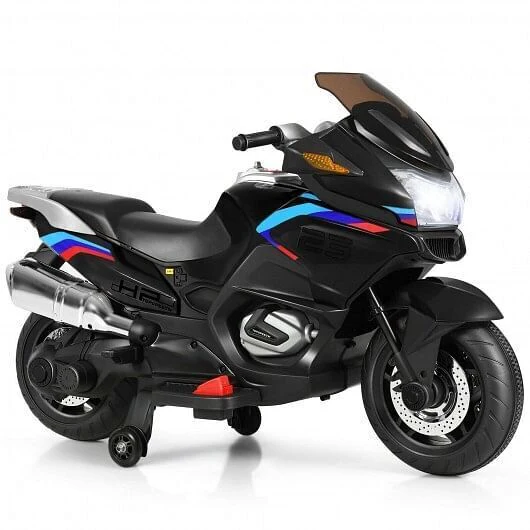 Black 12V Electric Motor Bike for Kids - Ride On Motorcycle - Image 2