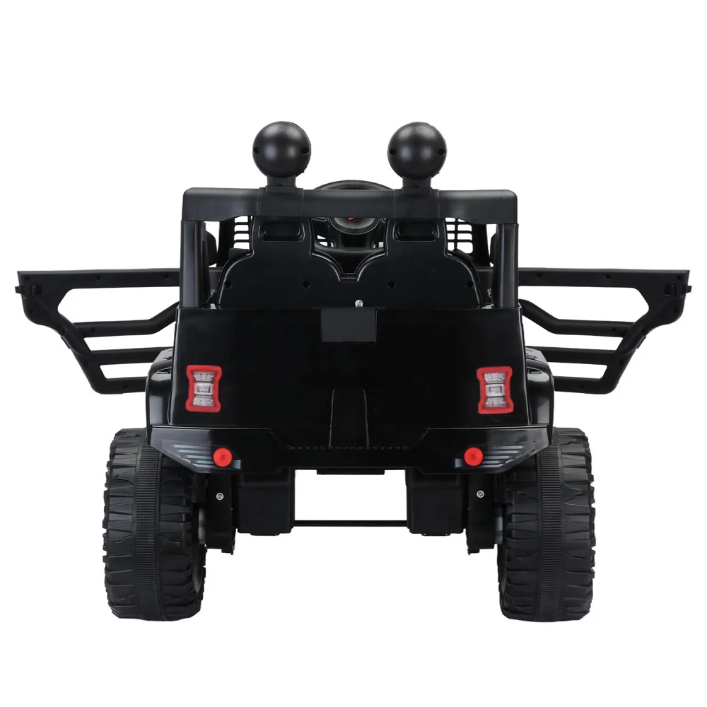 Black 12V Ride-On Truck for Kids with Remote Control, LED Lights, and Safety Belt - Image 10