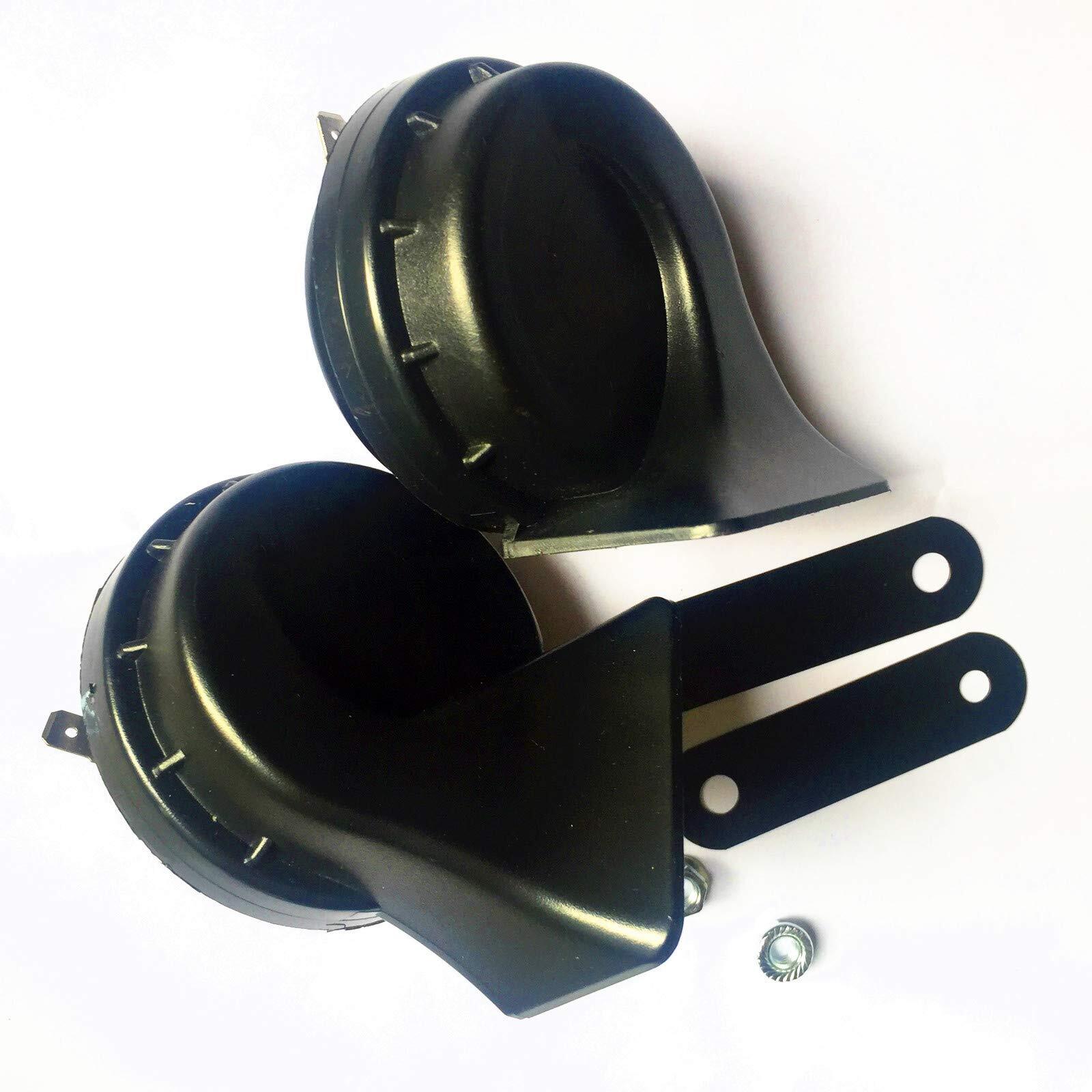 Black 140dB 12V Waterproof Car Air Horn with High and Low Tone and Mounting Bracket - Image 6