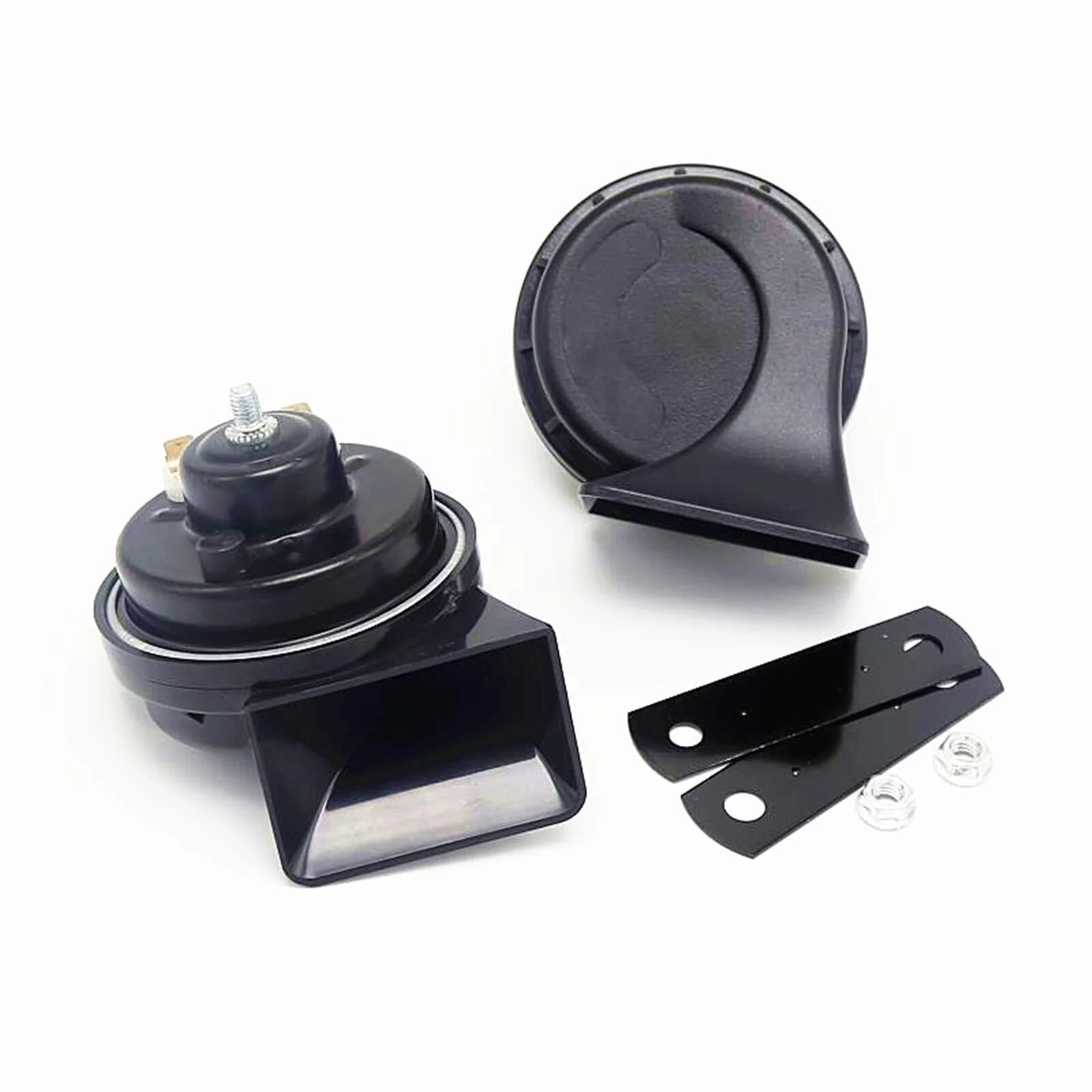 Black 140dB 12V Waterproof Car Air Horn with High and Low Tone and Mounting Bracket - Image 8