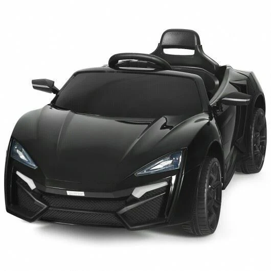 Black 2.4G RC Electric Vehicle with Lights - 12V Power - Image 5