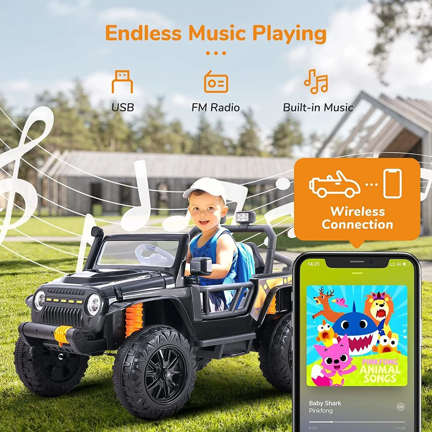 Black Kids Electric Ride On Car with Remote Control - Fun and Exciting Toy for 12V Adventures - Image 7