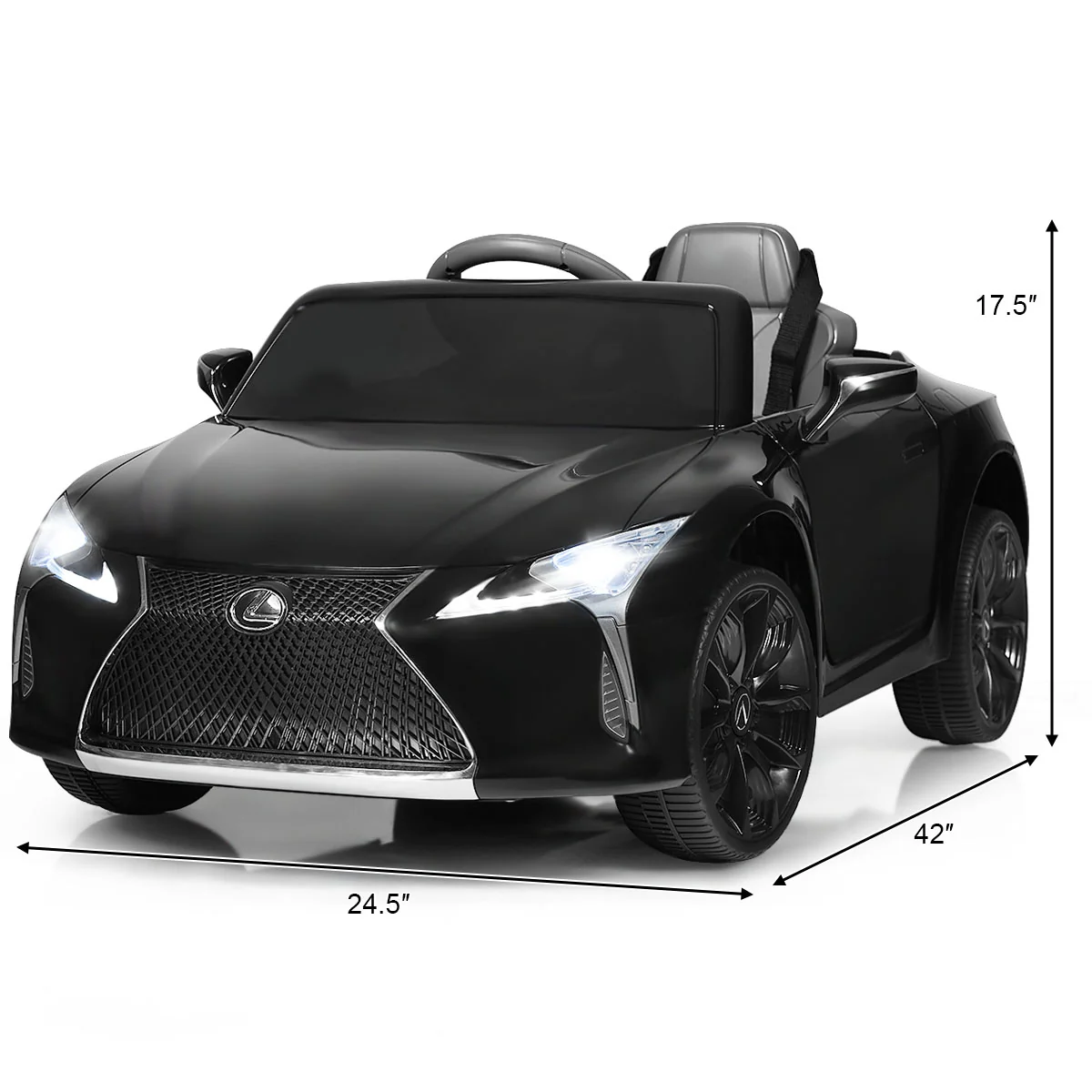 Black Lexus Licensed Electric Kids Ride on Car with Remote Control - Officially Licensed and Fully Equipped for Endless Fun! - Image 7
