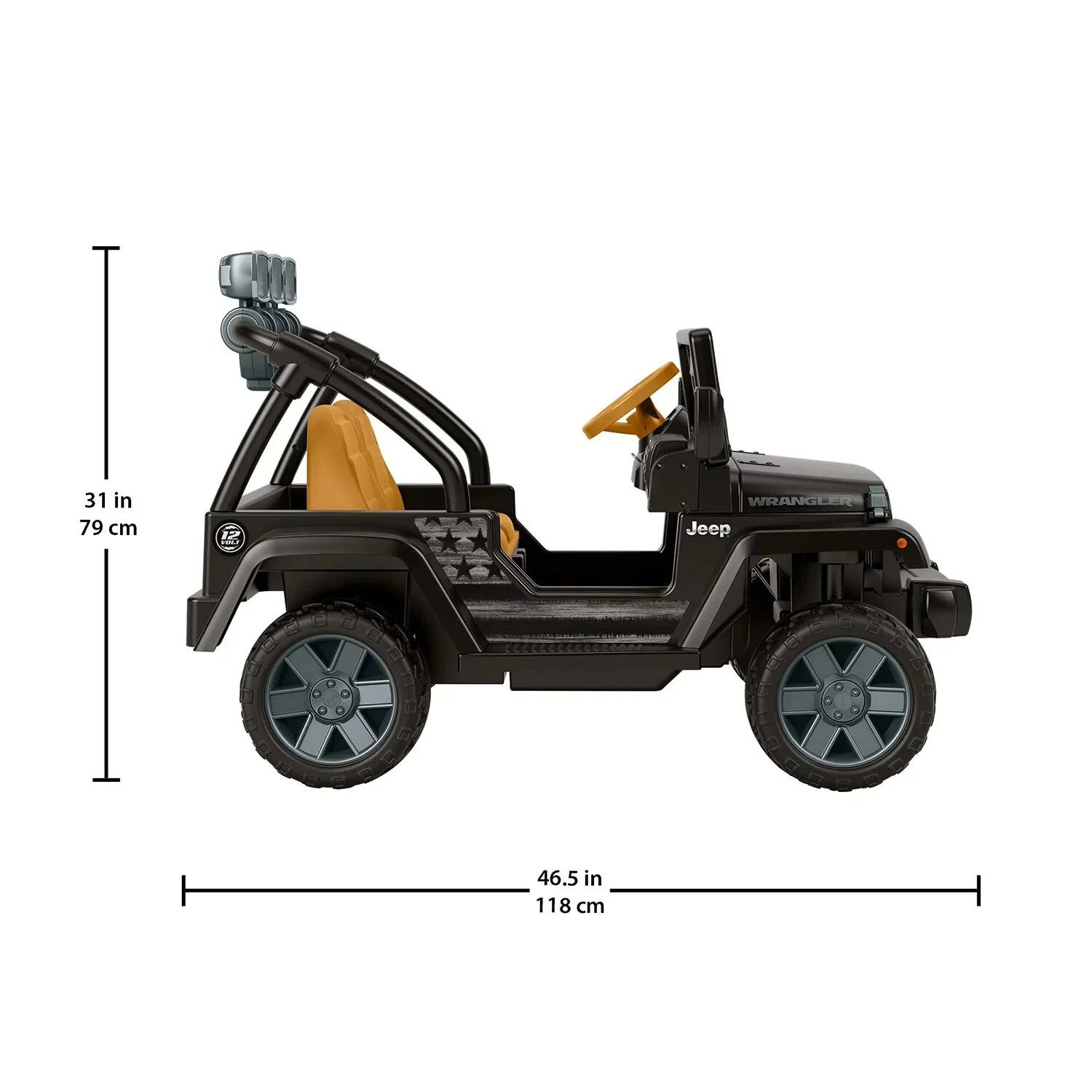 Black Right Side Rollbar Support 3900-2492 Compatible with Jeep Wrangler - Image 5