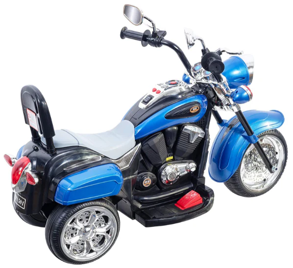 Blue 1-3 Year Old Kids' Motorcycle with Wheels - Image 3