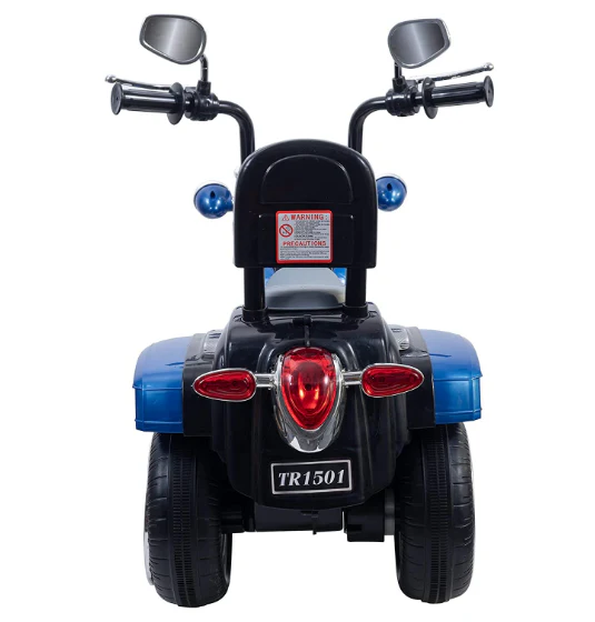 Blue 1-3 Year Old Kids' Motorcycle with Wheels - Image 5