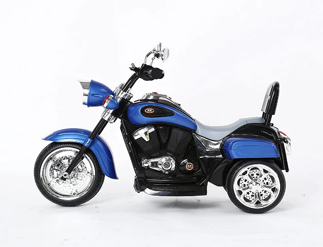 Blue 1-3 Year Old Kids' Motorcycle with Wheels - Image 7