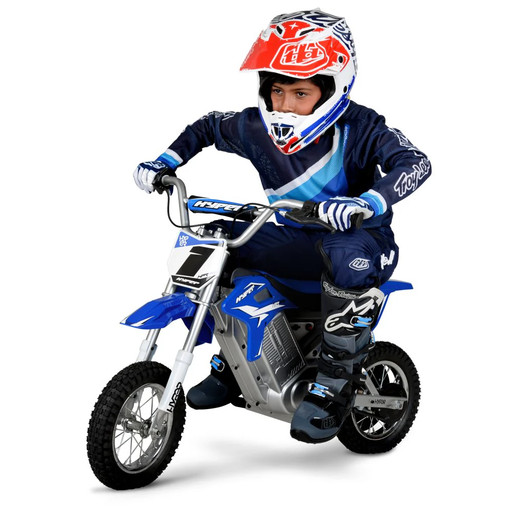 Blue 24V Electric Motorcycle for Kids with Maximum Speed of 14 mph - Image 12
