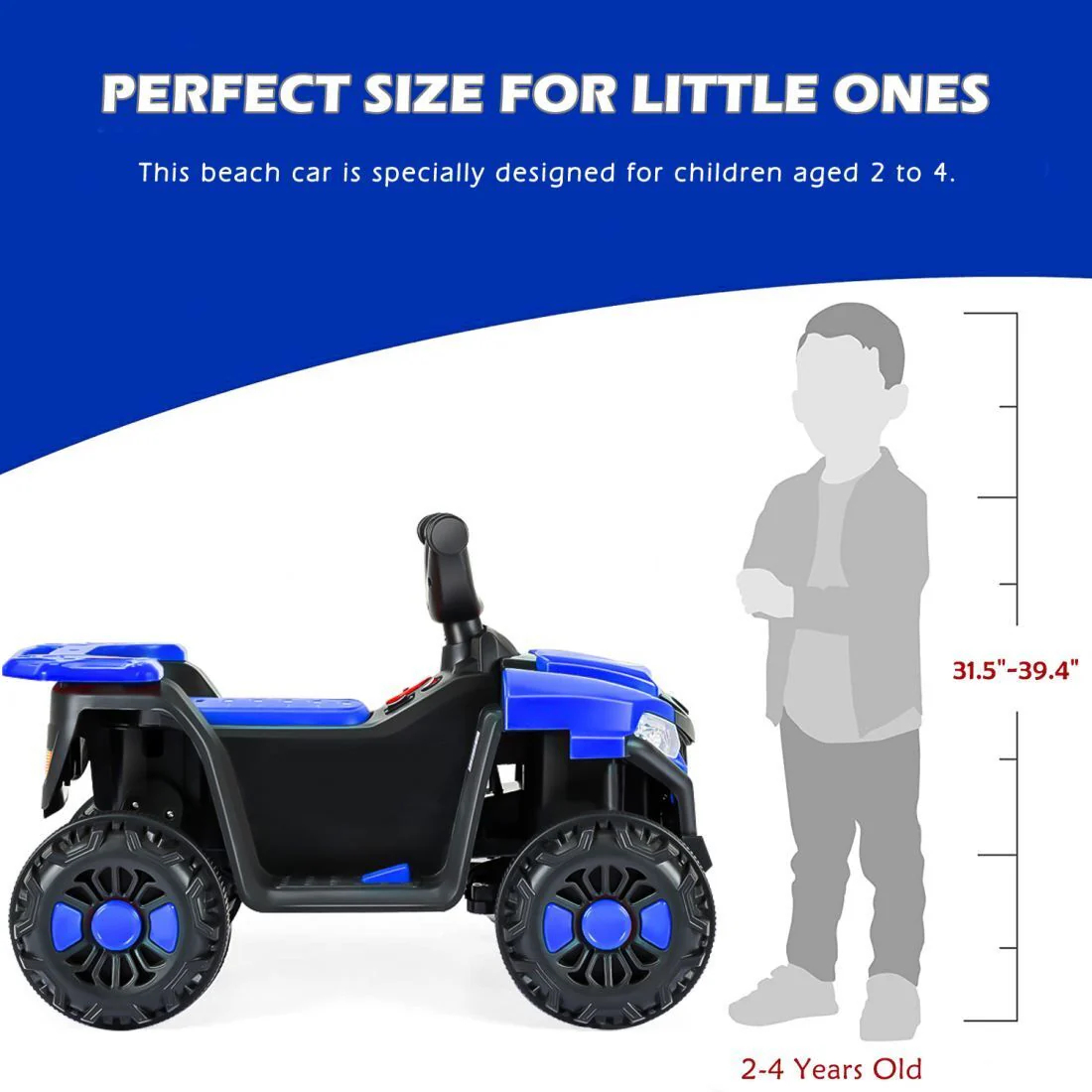 Blue 6V Battery-Powered Kids' ATV Ride-On Car - Image 7