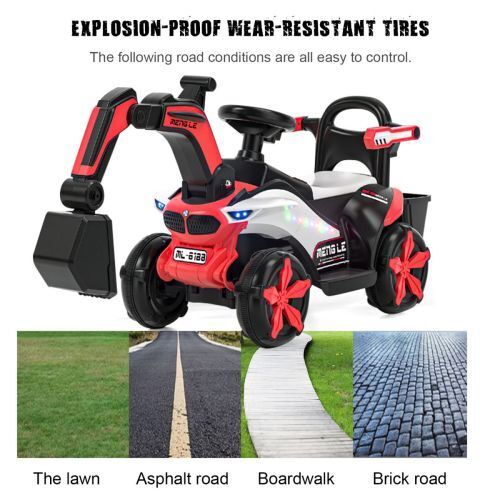 Bluetooth Helmet Electric Excavator Toy Car for Kids: A 2-in-1 Exciting Playtime Experience! - Image 3