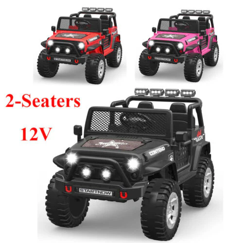 Bluetooth Remote Control 2-Seater Electric Ride On Jeep for Kids with USB Port - Image 2
