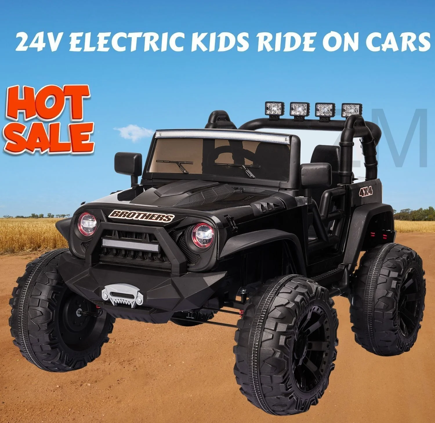 Bluetooth Remote Control 24V Electric Kids Ride On Jeep with USB - Made in the USA - Image 12