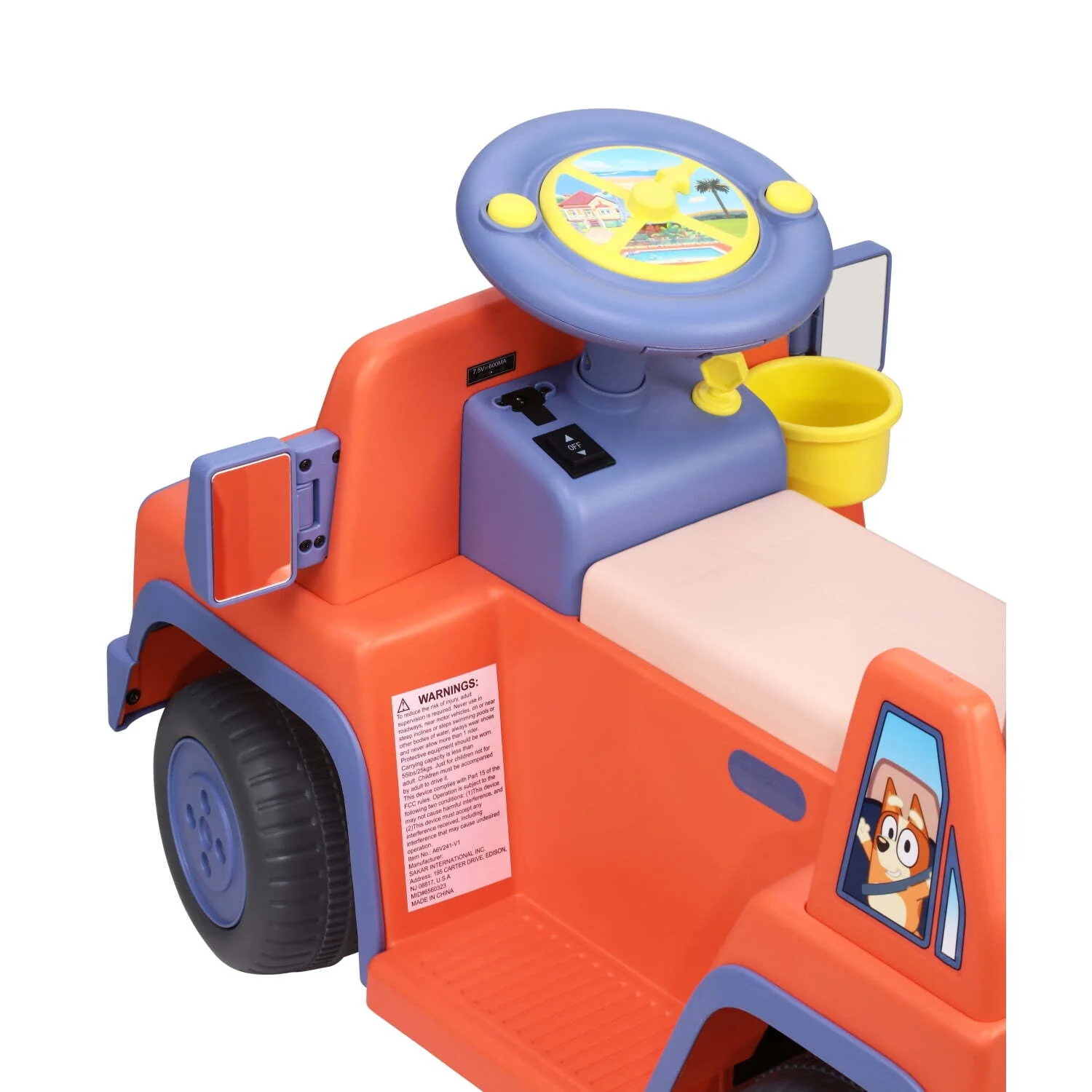 6V Battery-Powered Ride-On Car with Sounds for Kids Ages 2 and Up - Image 2