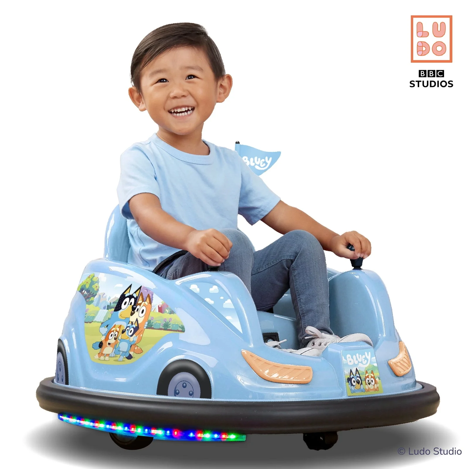 6V Bluey Bumper Car Ride-On Toy for Children - 1 Count - Image 12