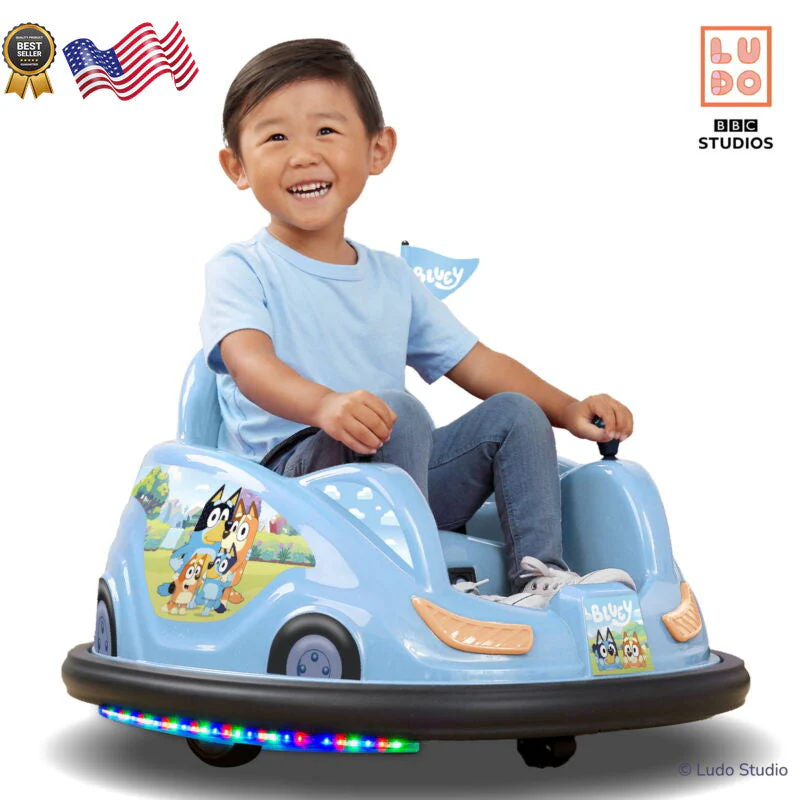 6V Bluey Bumper Car Ride-On Toy for Children - 1 Count - Image 13