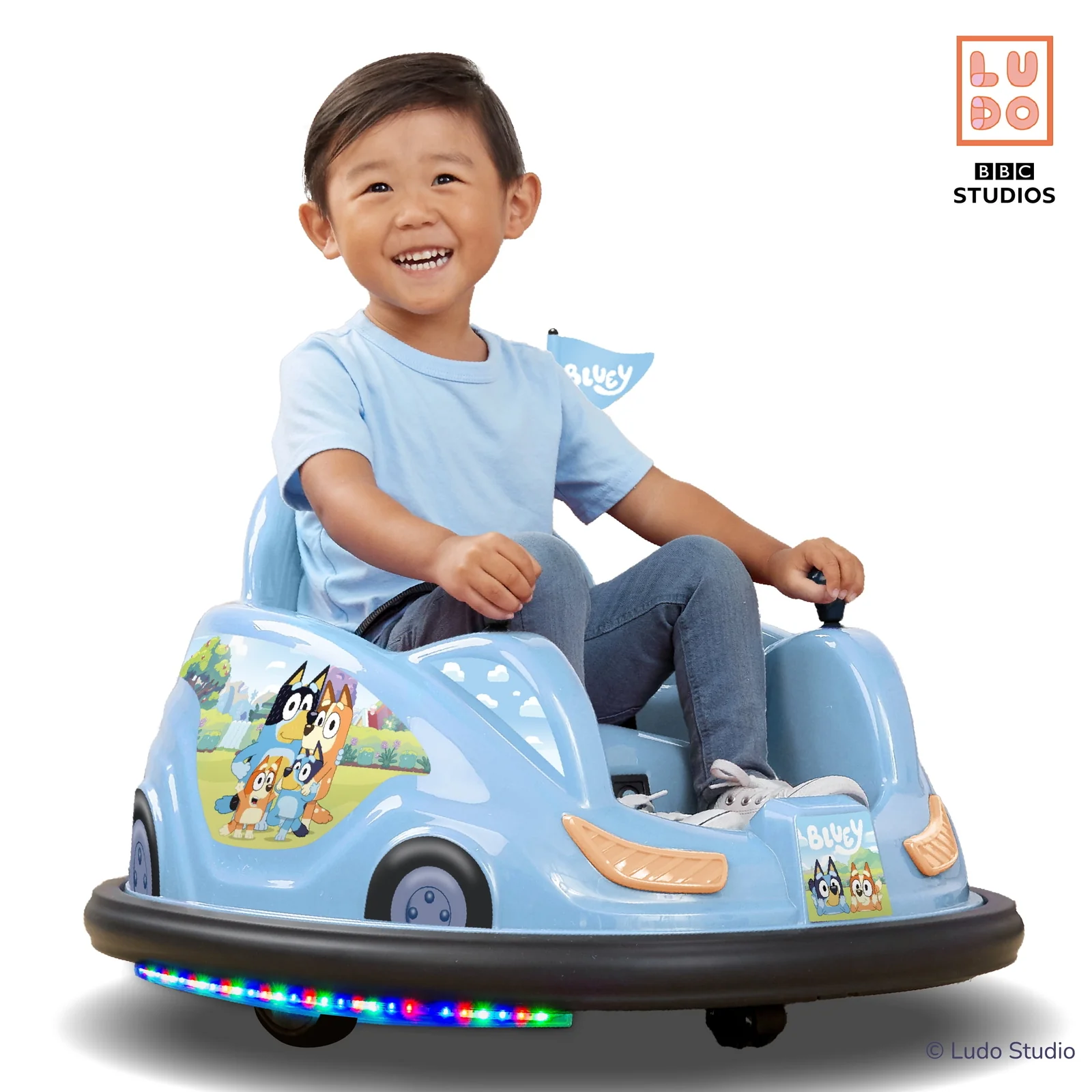 6V Bluey Bumper Car Ride-On Toy for Children, 1 Count - Image 9