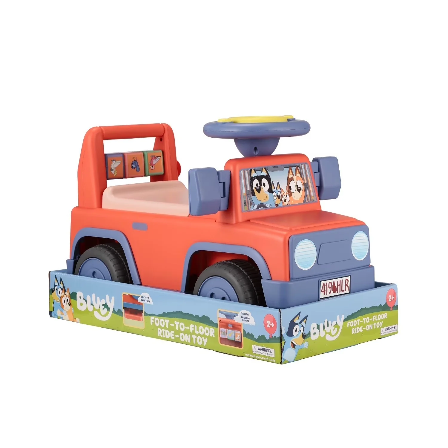 Bluey Interactive Foot-to-Floor Ride-On Push Car for Kids - Image 15
