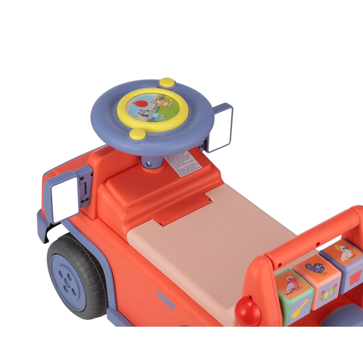 Bluey Interactive Push Car for Kids, Foot-to-Floor Design - Image 5